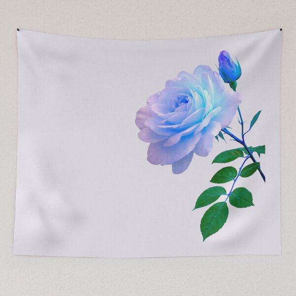 Item preview, Luxury Delicate Blue Rose wth a Bud Close-up Shapes Mania designed and sold by Shapes-Mania.