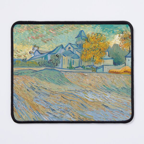 Item preview, Vue De Lasile Et De La Chapelle Saint Paul De Mausole by Vincent van Gogh: Post Impressionist Landscape Poster designed and sold by artofuniverse.