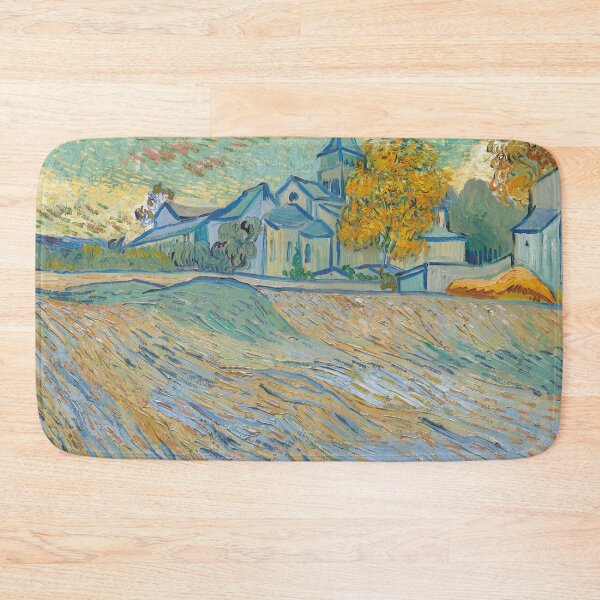 Item preview, Vue De Lasile Et De La Chapelle Saint Paul De Mausole by Vincent van Gogh: Post Impressionist Landscape Poster designed and sold by artofuniverse.