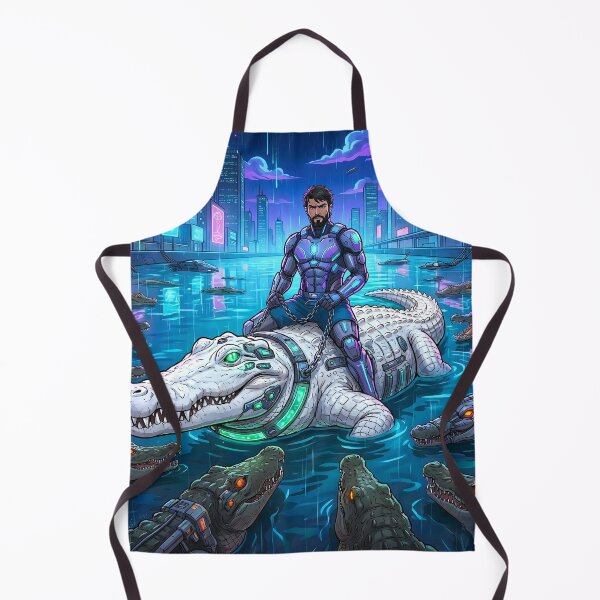 Item preview, Cyberpunk Gator King: The Neon Bayou designed and sold by MagicMood Creations.