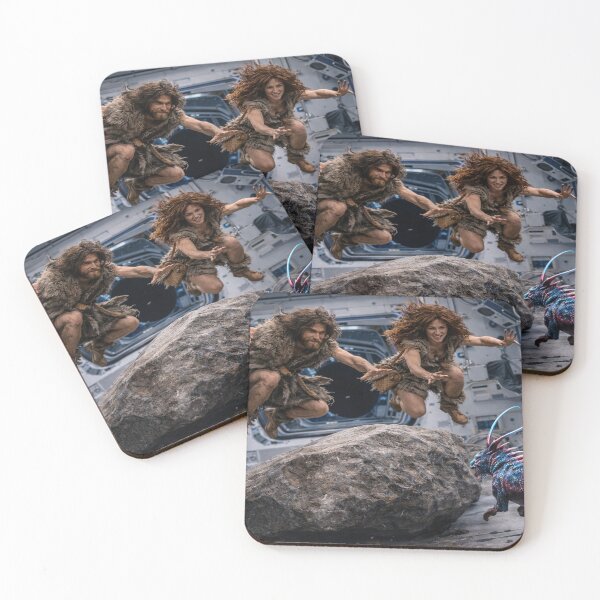 Item preview, Prehistoric Humans Hunt Alien Aboard Spaceship designed and sold by SkirtOnTheMoon.