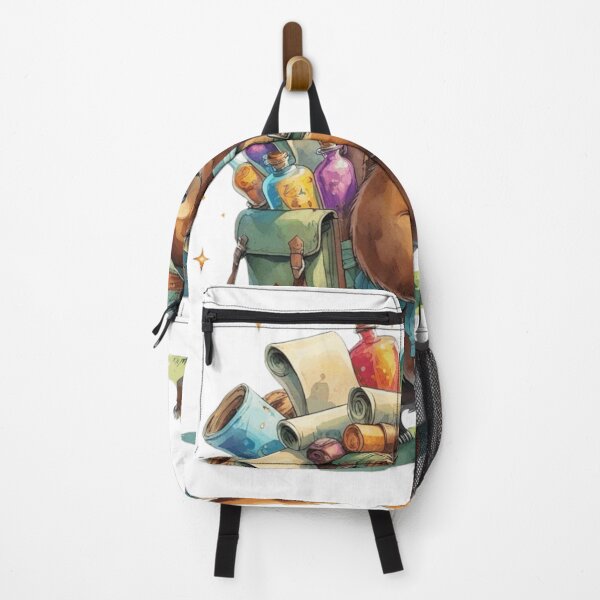 Item preview, Cute Bear Adventurer Merchant with Heavy Backpack RPG Art designed and sold by AQUILAKREO.