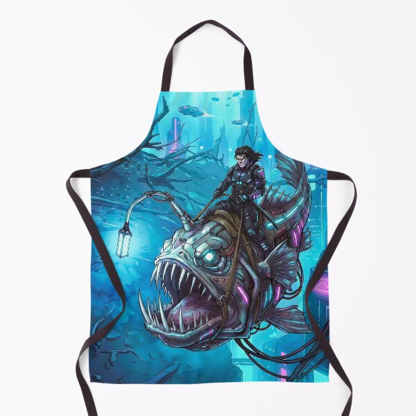 Item preview, Neon Depths: The Cyber-Angler designed and sold by MagicMood Creations.