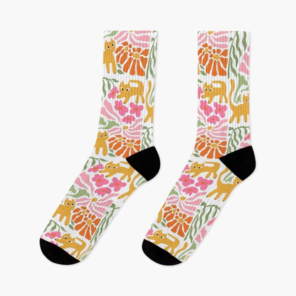 Item preview, Whimsical Floral Cat Garden designed and sold by Spring Things.