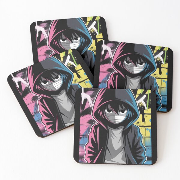 Item preview, Anime Streetwear Hoodie Graffiti Style Character designed and sold by ChillDrop.