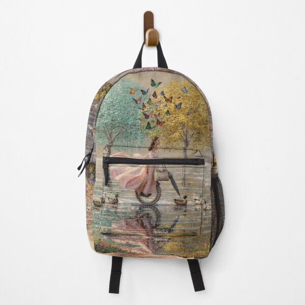 Item preview, Pluviophile Woman Riding a Unicycle in Spring Shower designed and sold by M-Y-A-R-T-.