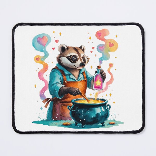 Item preview, Cute Raccoon Alchemist Brewing Love Potion Watercolor designed and sold by AQUILAKREO.