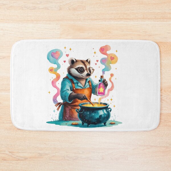 Item preview, Cute Raccoon Alchemist Brewing Love Potion Watercolor designed and sold by AQUILAKREO.