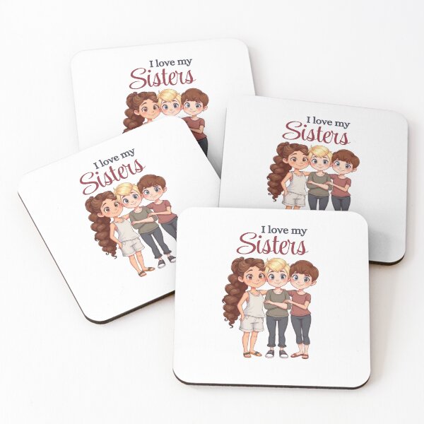 Item preview, I Love My Sisters – Cute Sister Gift, Best Friends Forever Design designed and sold by Silaris Designs.