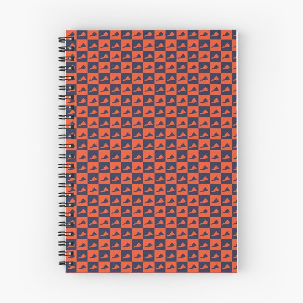 Item preview, Virginia State Silhouette Checkerboard Pattern Blue and Orange designed and sold by ValeriesGallery.