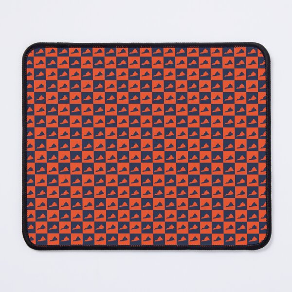 Item preview, Virginia State Silhouette Checkerboard Pattern Blue and Orange designed and sold by ValeriesGallery.