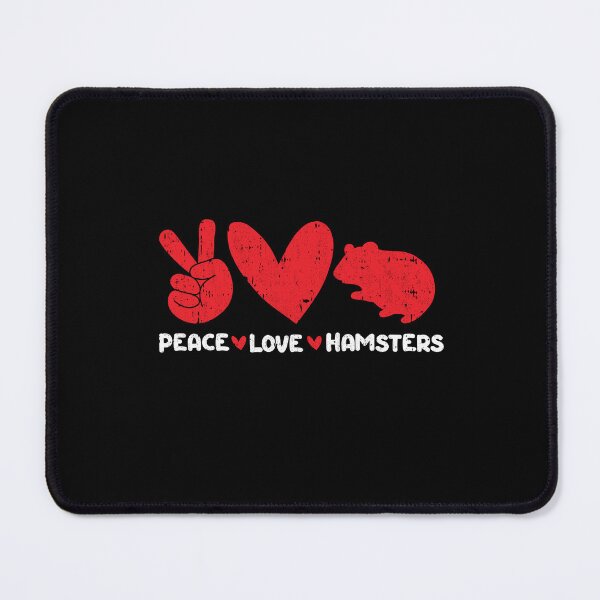 Item preview, Peace - Love - Hamsters Animals lover designed and sold by GabbyKash.