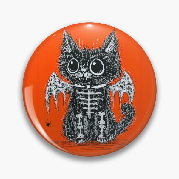 Item preview, Spooky Cute Skellie Bat Cat designed and sold by KilkennyCat Art.