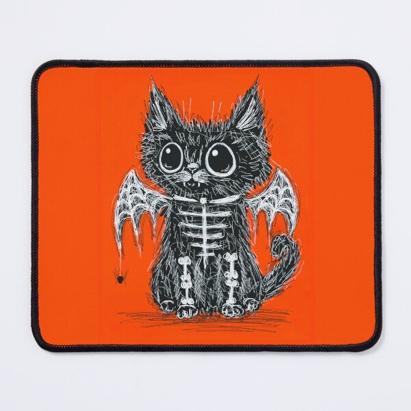 Item preview, Spooky Cute Skellie Bat Cat designed and sold by KilkennyCat Art.