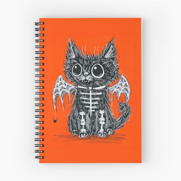 Item preview, Spooky Cute Skellie Bat Cat designed and sold by KilkennyCat Art.