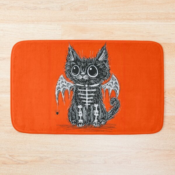 Item preview, Spooky Cute Skellie Bat Cat designed and sold by KilkennyCat Art.