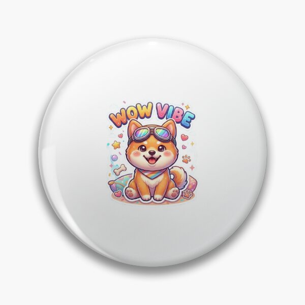 Item preview, Shiba Inu Wow Vibe Cute Sticker designed and sold by SainiArt19.