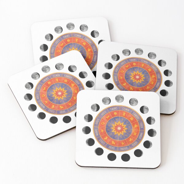 Item preview, Moon Phases Zodiac Wheel – Celestial Astrology Design designed and sold by KlossForms.