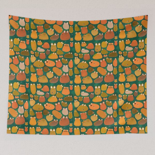 Item preview, Lots of Frogs with Flies Orange designed and sold by Wubsys.