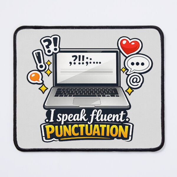 Item preview, I Speak Fluent Punctuation Funny Grammar Design designed and sold by ironydesigns.
