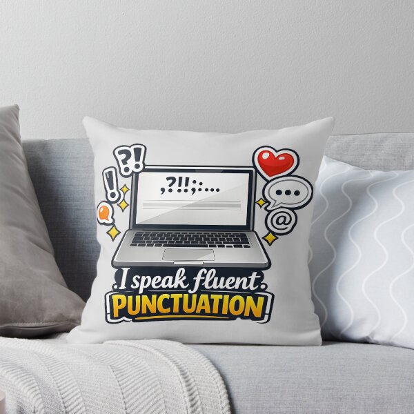 Item preview, I Speak Fluent Punctuation Funny Grammar Design designed and sold by ironydesigns.