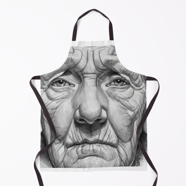 Item preview, Realistic Old Woman Face Pencil Sketch Portrait Art designed and sold by Hafcishop.