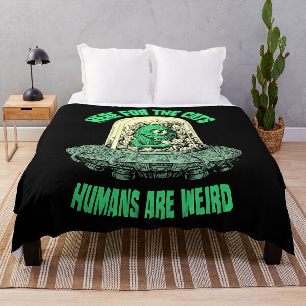 Item preview, Here For The Cats Humans Are Weird Funny Alien UFO Cat Lover designed and sold by GrandeDuc.