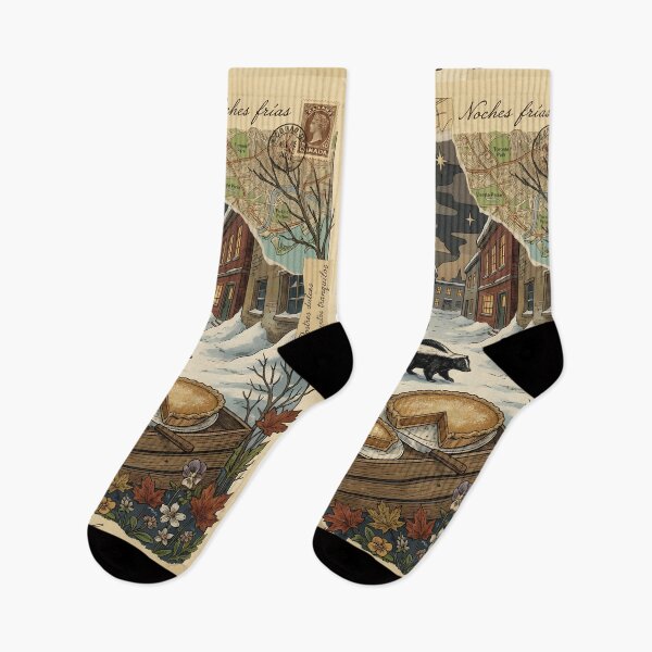 Item preview, Skunk in snowy street with coffee and pie designed and sold by CoffeeinBloom.