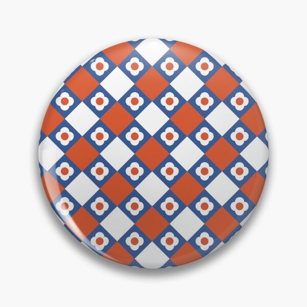 Item preview, Red and blue minimalistic floral seamless pattern designed and sold by Feral Lines Studio .