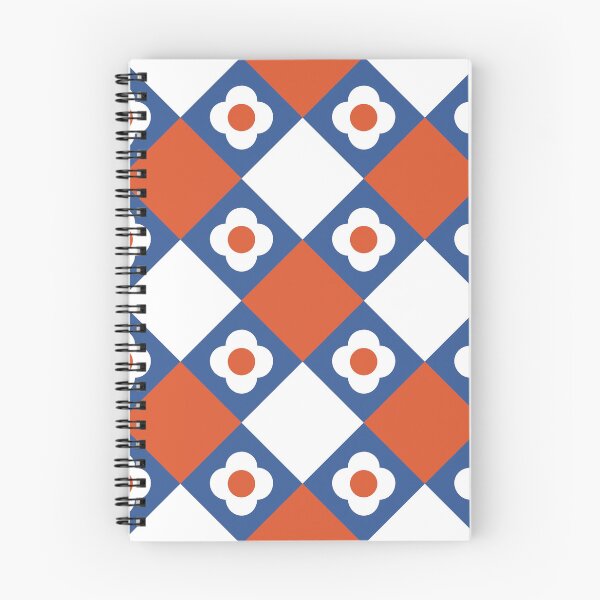 Item preview, Red and blue minimalistic floral seamless pattern designed and sold by Feral Lines Studio .