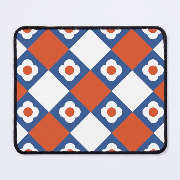 Item preview, Red and blue minimalistic floral seamless pattern designed and sold by Feral Lines Studio .