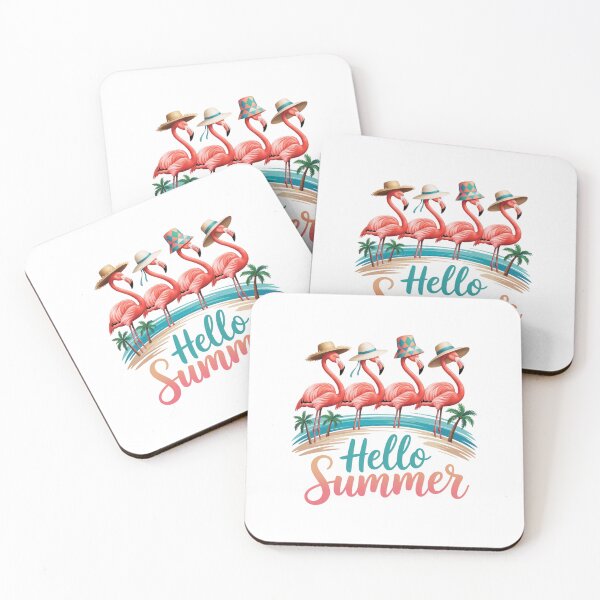 Aperçu de l'œuvre Hello Summer Flamingo Summer Vacation Family Matching créée et vendue par ZACK ART.