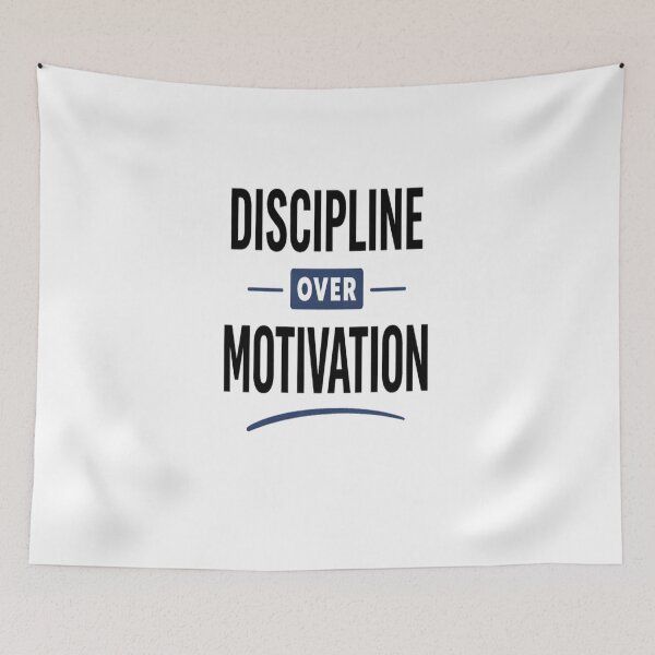 Item preview, Discipline Over Motivation Minimal Typography Shirt designed and sold by Wolf Creator.