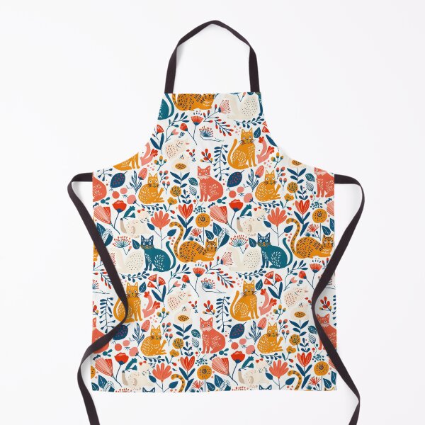 Item preview, Floral Folk Cat Pattern designed and sold by xiao xuans.