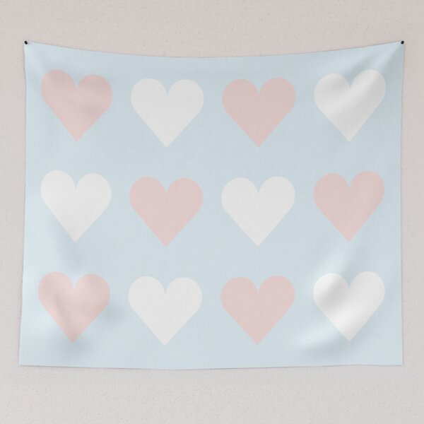 Item preview, Large PALE PINK, WHITE and  PALE BLUELOVE HEARTS designed and sold by RachelMacht.