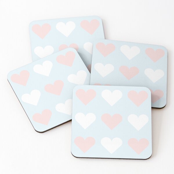 Item preview, Large PALE PINK, WHITE and  PALE BLUELOVE HEARTS designed and sold by RachelMacht.