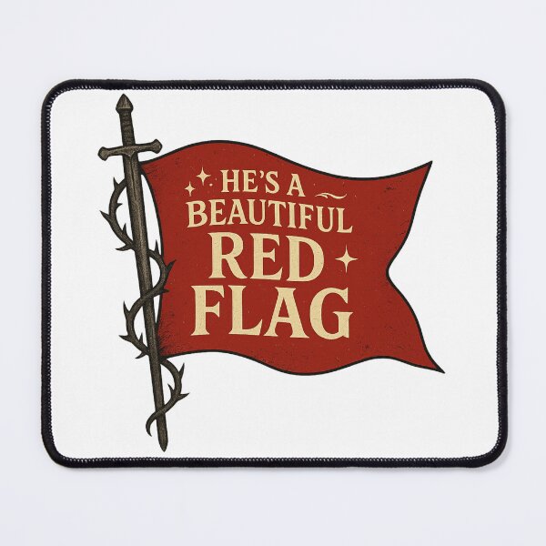 Item preview, Beautiful Red Flag Romantasy Design designed and sold by Dungeon Wall Design.