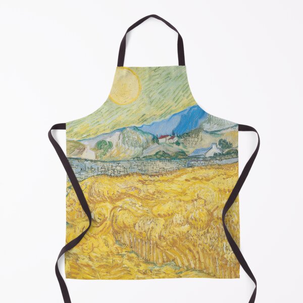 Item preview, Wheat Field Behind Saint Paul Hospital With a Reaper by Vincent van Gogh: Post Impressionist Landscape designed and sold by artofuniverse.
