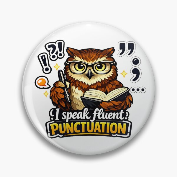 Item preview, I Speak Fluent Punctuation Funny Grammar Owl designed and sold by ironydesigns.