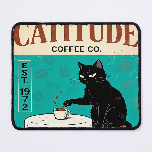 Item preview, Catitude coffee company poster designed and sold by paulrommer.
