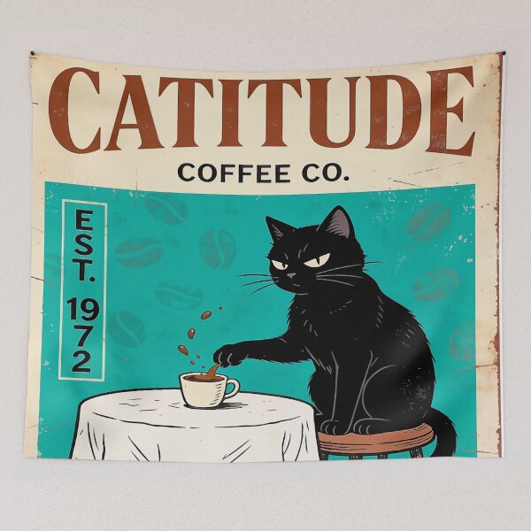 Item preview, Catitude coffee company poster designed and sold by paulrommer.