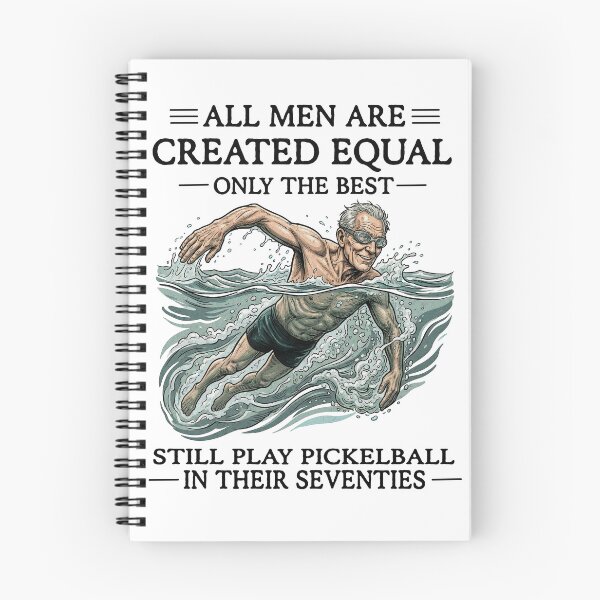 Item preview, All Men Are Created Equal Funny 70th Birthday Swimming designed and sold by FreshVibe Prints.