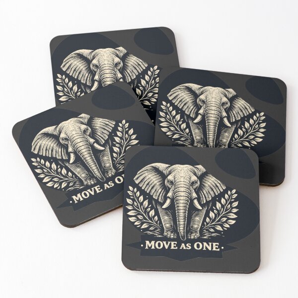 Item preview, Elephant Move As One African Savanna Wildlife Art Sticker designed and sold by SavannaStrikes.