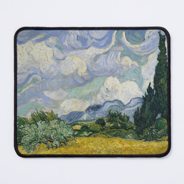 Item preview, Wheat Field With Cypresses by Vincent van Gogh: Post Impressionist Landscape Poster designed and sold by artofuniverse.