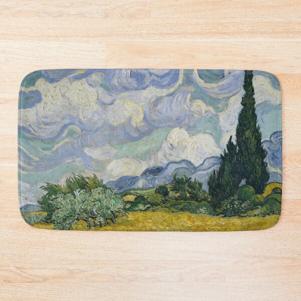 Item preview, Wheat Field With Cypresses by Vincent van Gogh: Post Impressionist Landscape Poster designed and sold by artofuniverse.
