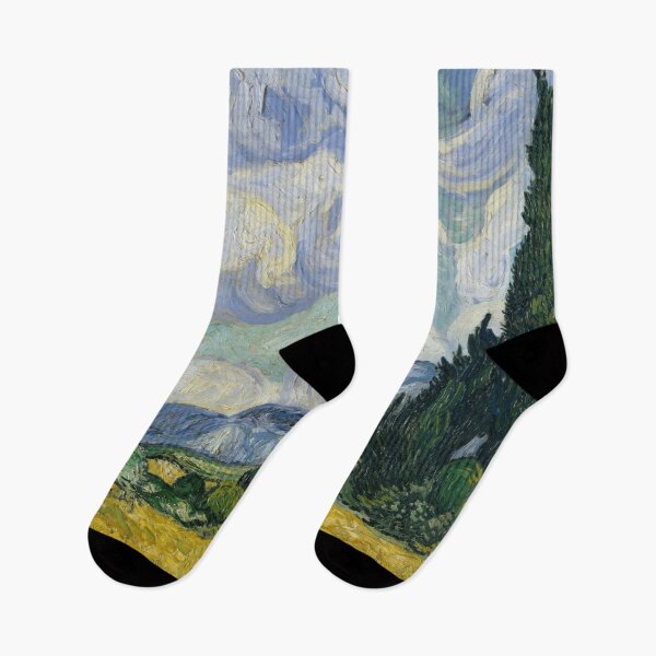 Item preview, Wheat Field With Cypresses by Vincent van Gogh: Post Impressionist Landscape Poster designed and sold by artofuniverse.