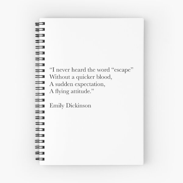 Item preview, I Never Heard the Word ‘Escape’ – Emily Dickinson Poetry Quote designed and sold by The Prose Atelier.