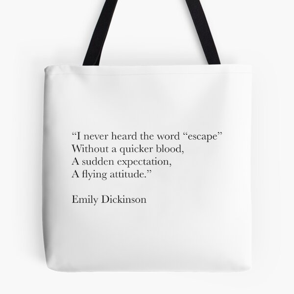 Item preview, I Never Heard the Word ‘Escape’ – Emily Dickinson Poetry Quote designed and sold by The Prose Atelier.