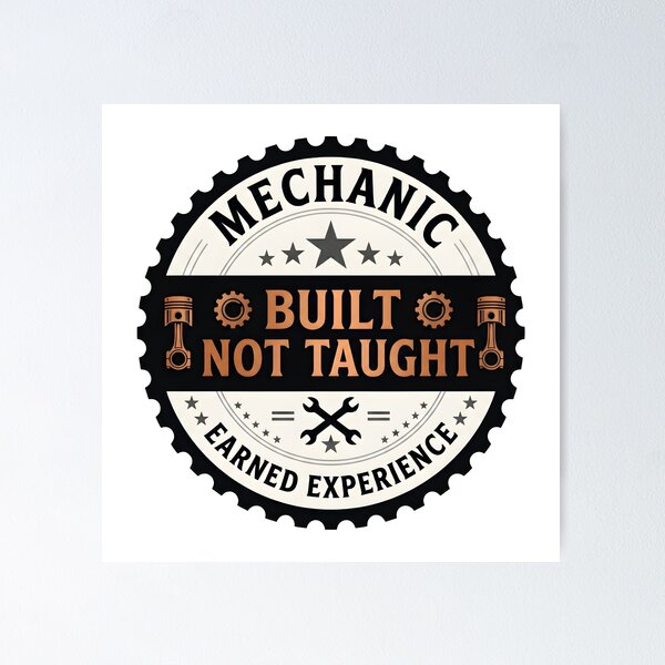 Item preview, Built Not Taught Mechanic Shirt – Premium Work Graphic Tee designed and sold by relso.
