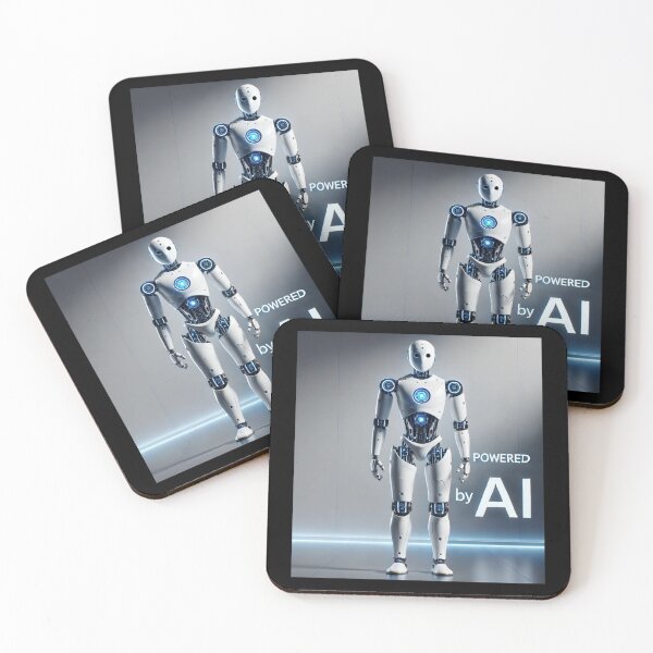 Item preview, Powered by AI Robot Design Futuristic Artificial Intelligence Tech Aesthetic Machine Learning Cyberpunk Graphic designed and sold by TEEJAMBOREE.